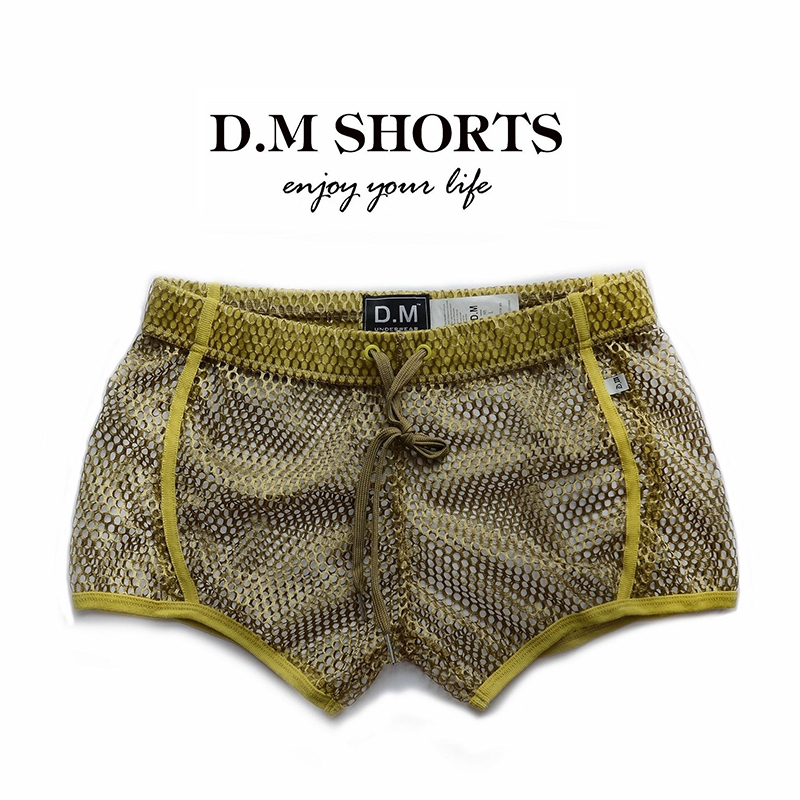 D M Men Boxer Men S Sexy Mesh Perspective Underwear Home Shorts Shopee Singapore