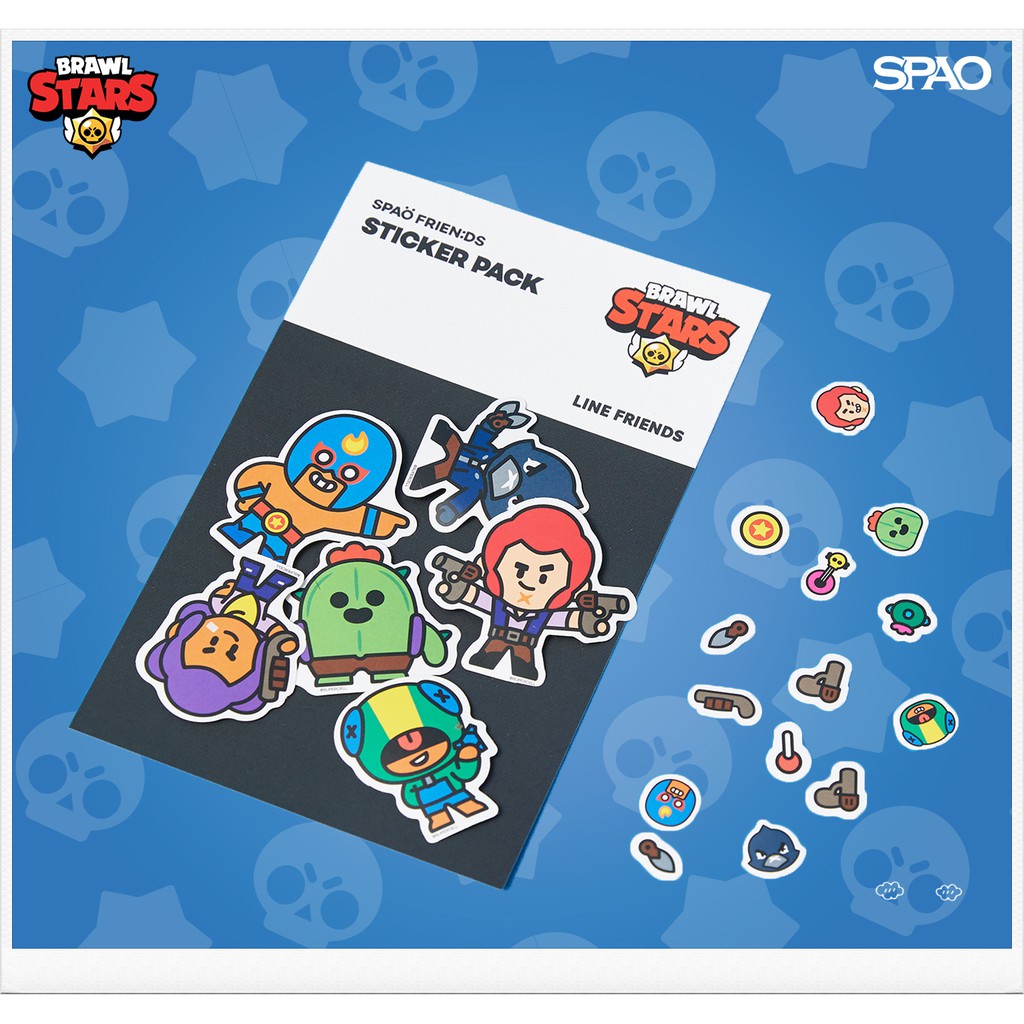 Korea Spao Brawl Stars Sticker Pack Shopee Singapore - brawl star stickers