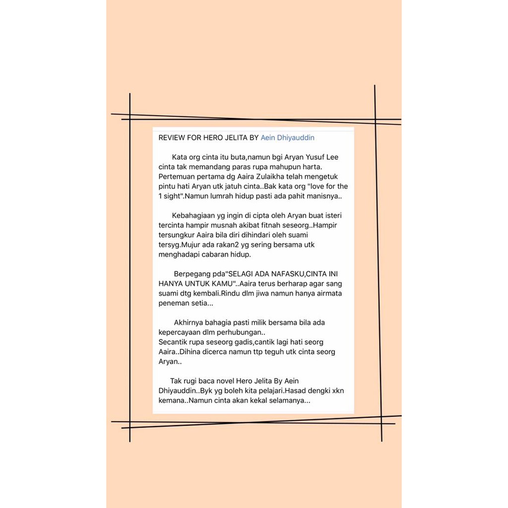 Hero Jelita Aein Dhiyauddin Novel Shopee Singapore