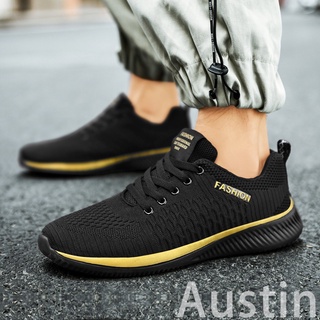 Ready Stock Men's Mesh Sneakers Non-slip Running Shoes Plus Size Sports Shoes
