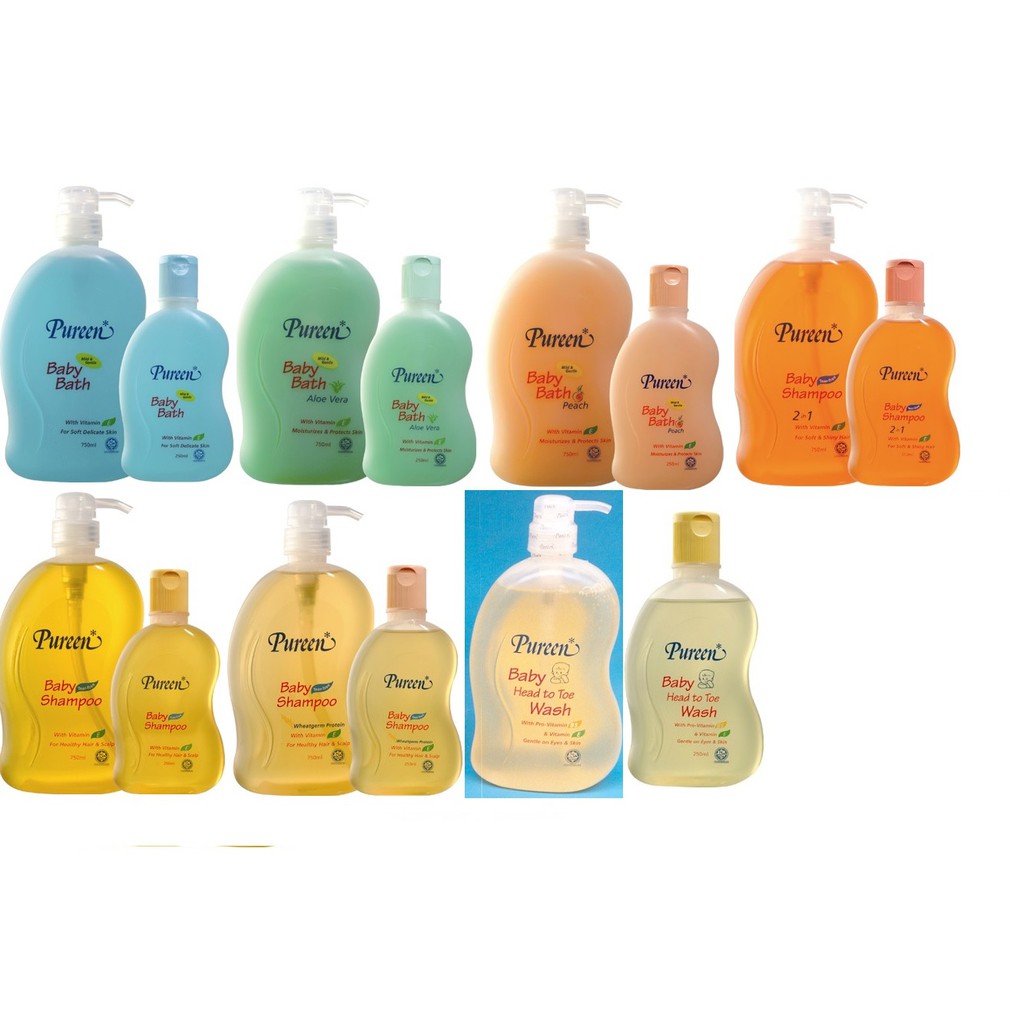 Pureen Baby Bath/Baby Shampoo 750ml 7 variants Shopee Singapore