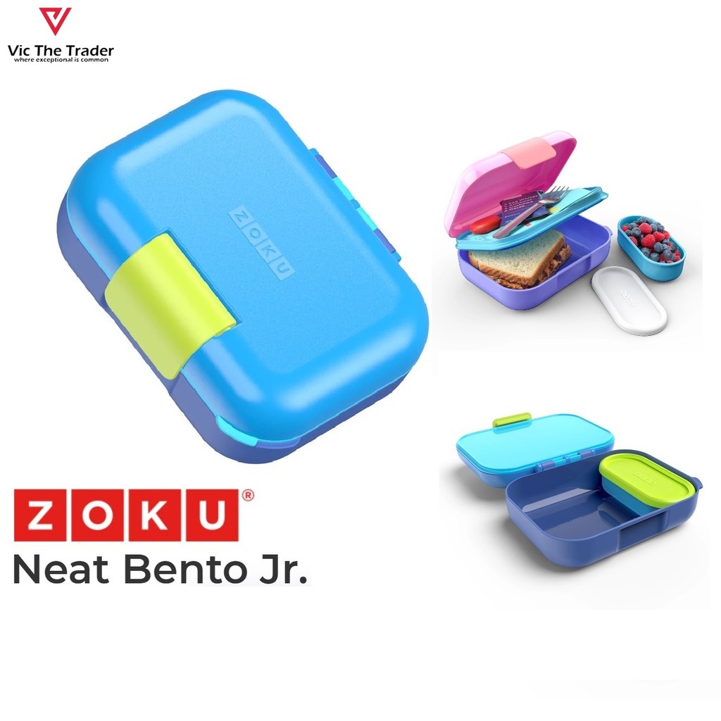 Zoku Neat Bento Jr. Kid's Lunch Box, School Lunch Compact Two