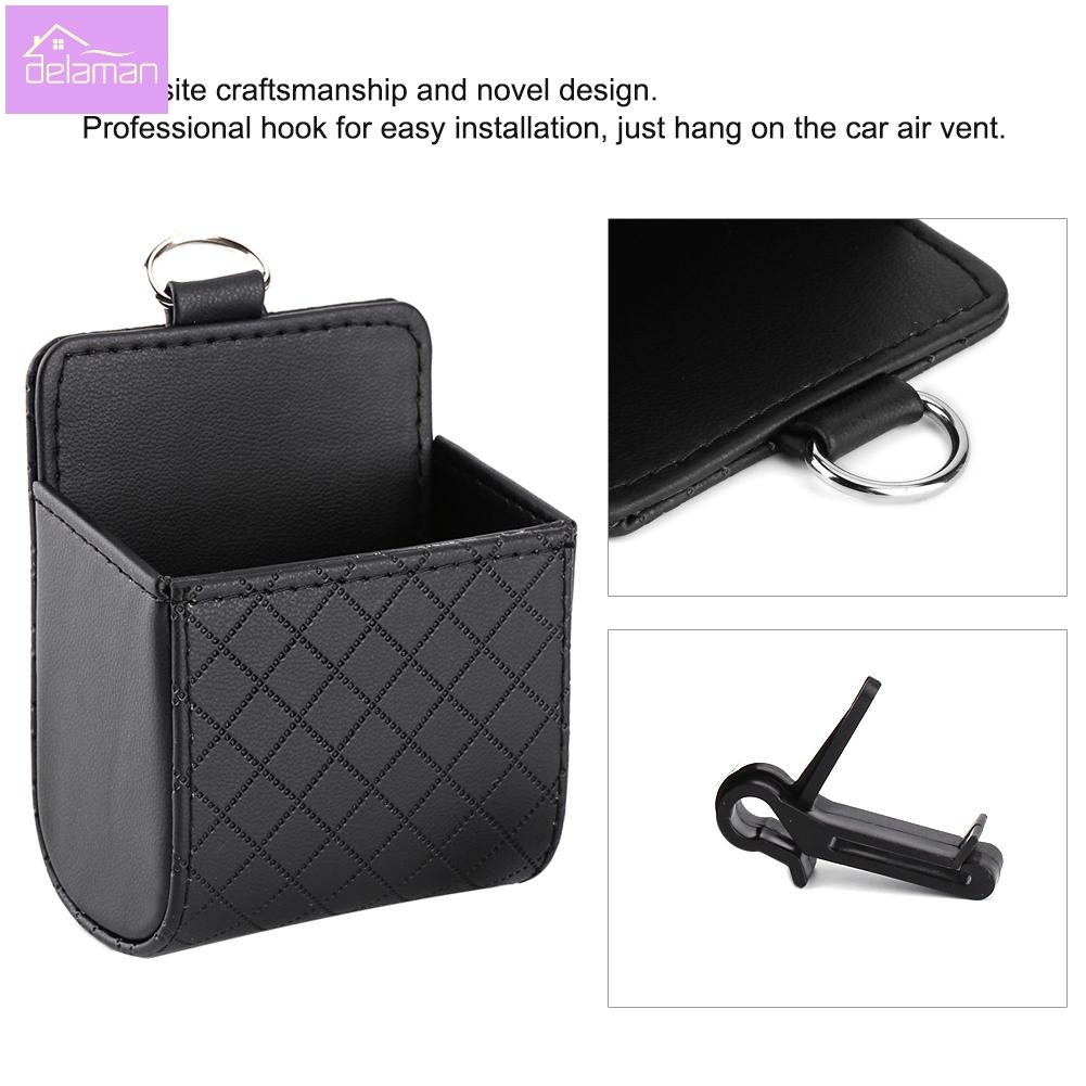 Car Air Vent Outlet Organizer Storage Bag Phone Case Box Holder Pocket Black Shopee Singapore