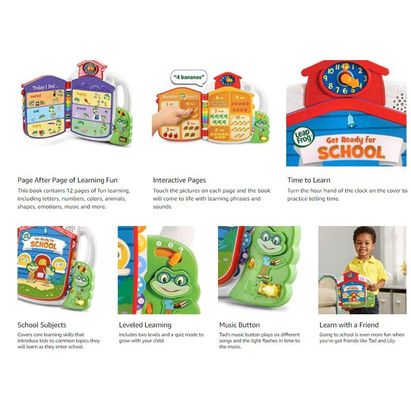 完成品 Leapfrog Tad S Get Ready For School Book 送料無料 Brasilcasaeconstrucao Com Br