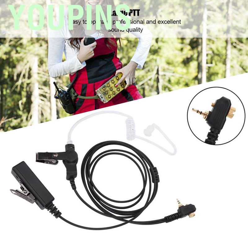 Youpins Air Acoustic Tube Earpiece Ptt Mic Headset For Motorola Mth650 Mth800 Mtp850 Shopee Singapore