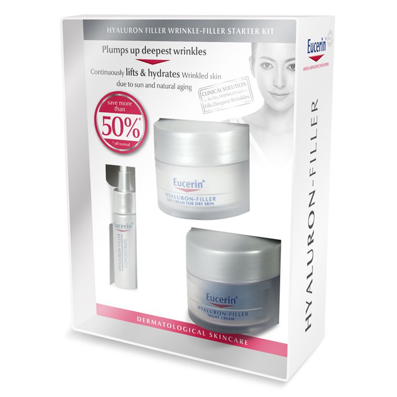 Eucerin Hyaluron Filler Starter Set Hf Day Night Cream ml Serum 5ml Shopee Singapore