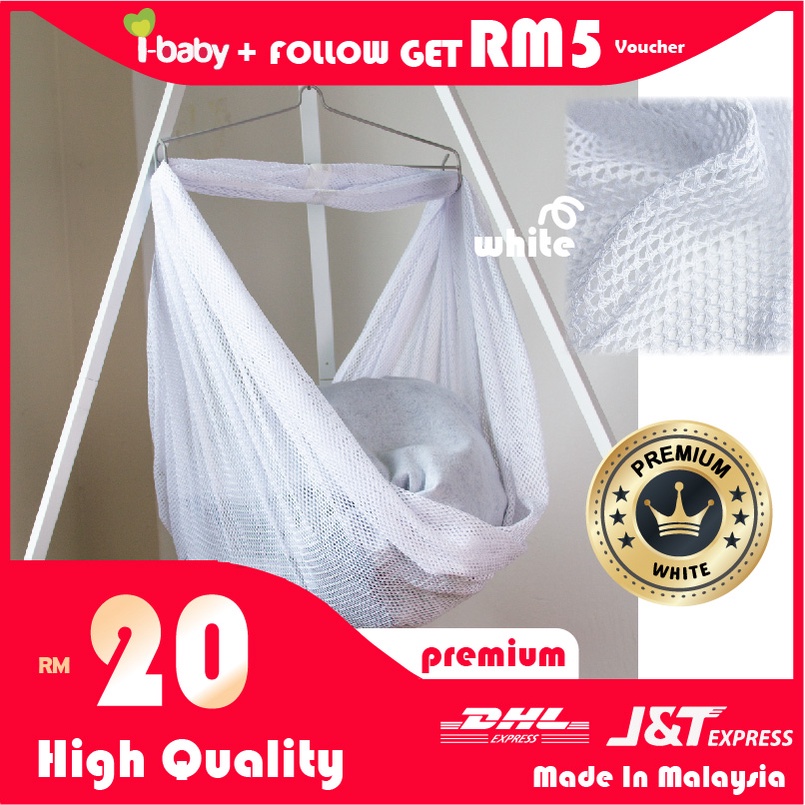 Baby Cradle Net/Cradle Net/Sarong/Buai Kain White Shopee Singapore