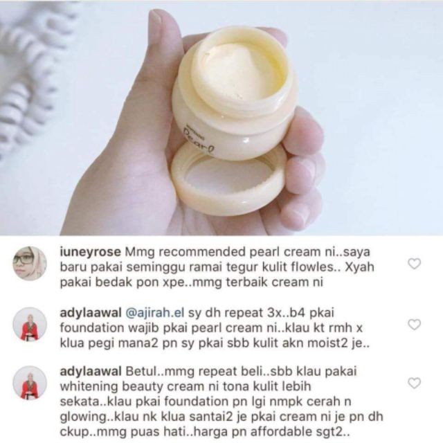 Whitening Cream Sendayu High Whitening Pearl Cream Spf 15 Original 100 Shopee Singapore