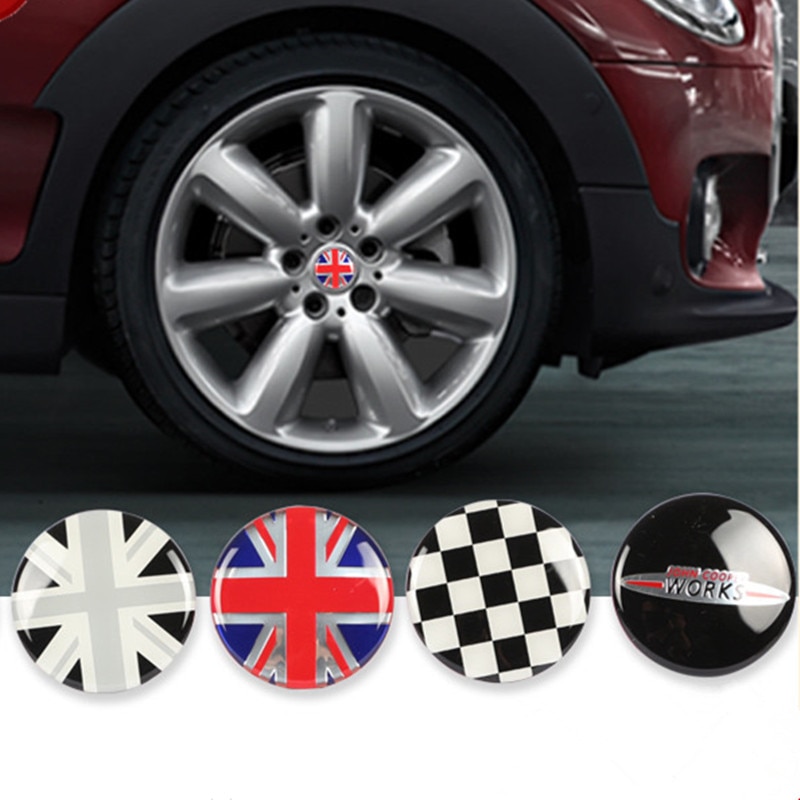 mini cooper wheel badges