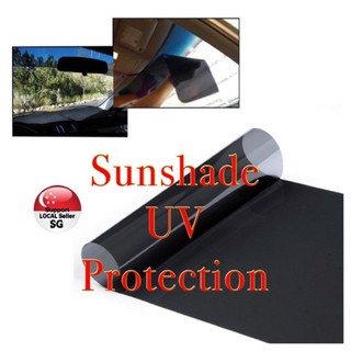 Sunshade UV Protection film - 5% black - adhesive back -LTA APPROVED