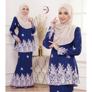 Baju Kurung Moden Kembang Peplum Mayra Shopee Singapore