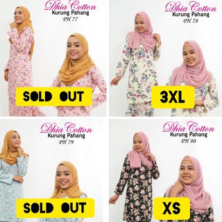  KURUNG  PAHANG PH 3 DHIA COTTON  BAJU  KURUNG  PAHANG DHIA 