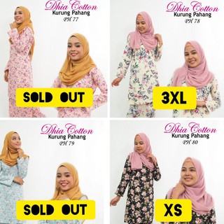  KURUNG  PAHANG PH 3 DHIA COTTON  BAJU  KURUNG  PAHANG DHIA 