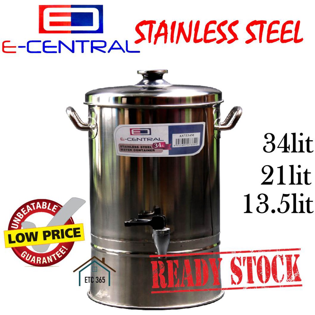 E Central Stainless Steel Water Container Dispenser 