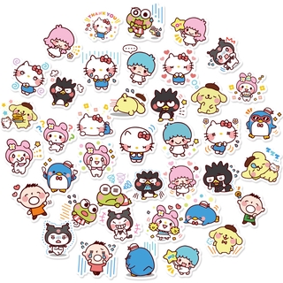 40 pcs Cute Sanrio Cartoon Waterproof Stickers For Scrapbook/Notebook ...