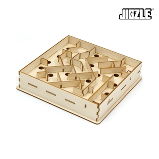 Jigzle Game Station Labyrinth 3D Wooden Puzzle for Adults and Kids. Ki-Gu-Mi Wooden Art Gift Exchange Present.