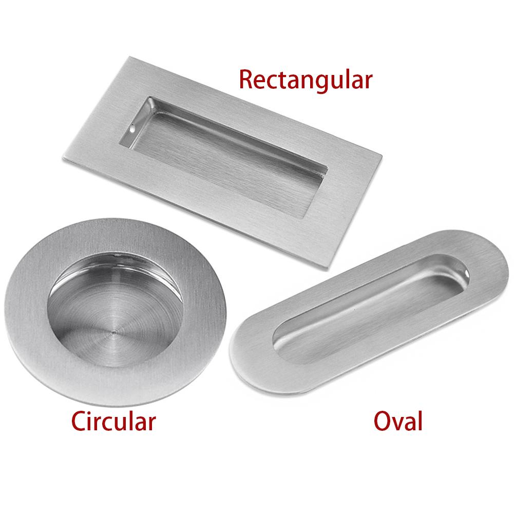 Sliding Stainless Steel Handle Pulls Recessed Inset Drawer Door Knobs