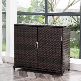 Dream-building family rattan-woven balcony cabinet shoe cabinet multi ...