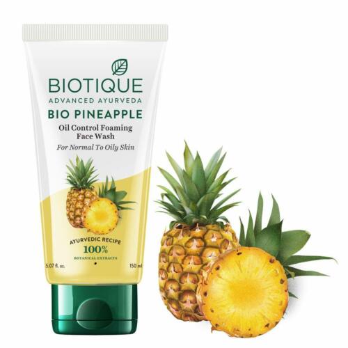 BIOTIQUE ADVANCED AYURVEDA BIO PINEAPPLE OIL CONTROL FOAMING FACE WASH