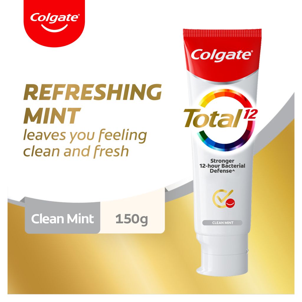 Colgate Total Clean Mint Antibacterial Toothpaste 150g Shopee Singapore 