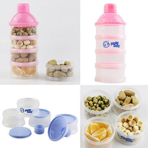 Baby Infant Feeding Milk Powder Food Bottle Container Grid Box