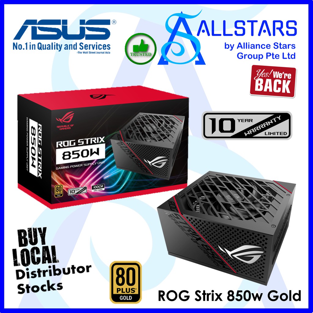 ASUS ROG STRIX 850W GOLD 80+Gold ATX Power Supply (ROG-STRIX-850G ...