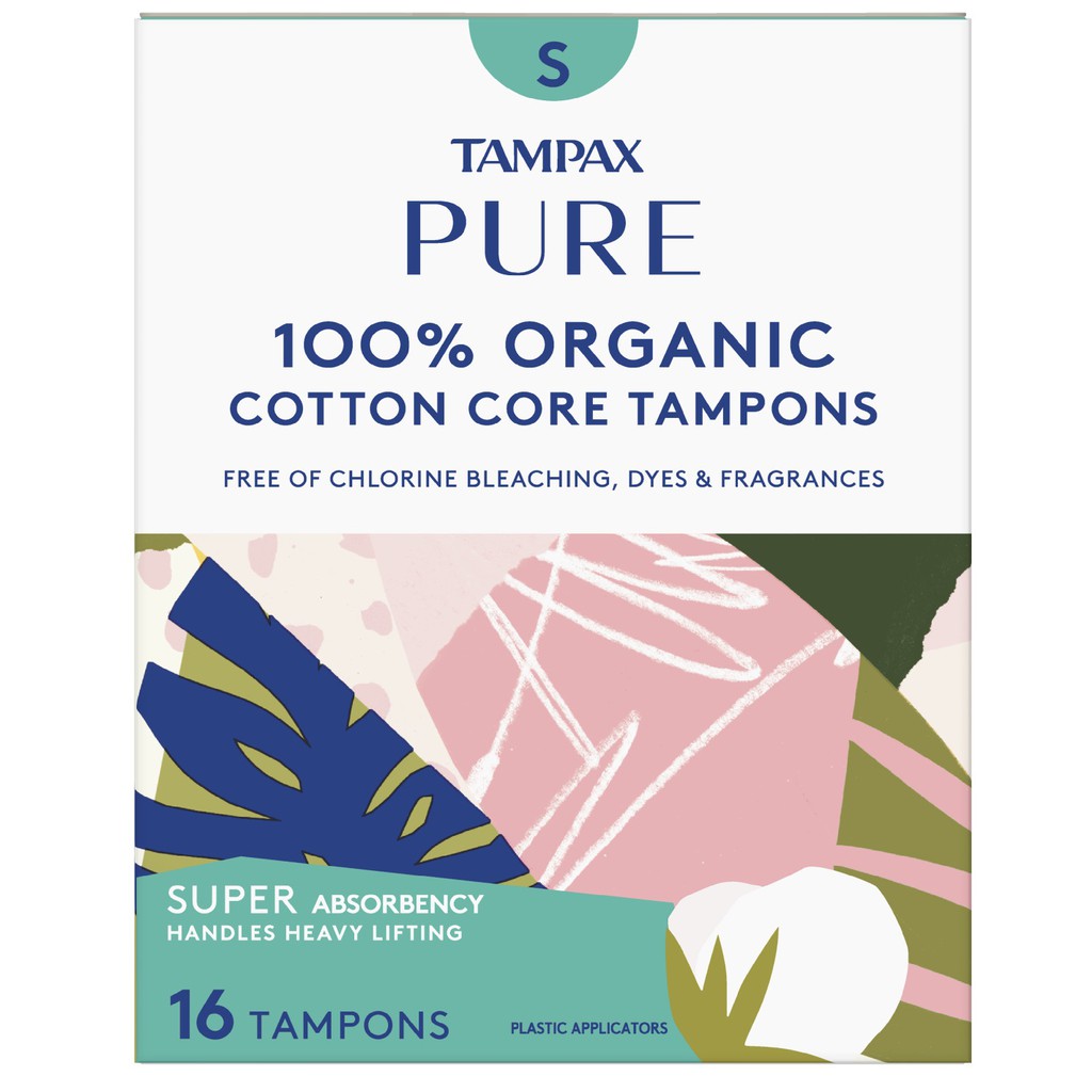 Tampax Pure Tampons Super Absorbency, Unscented, 16 Count Shopee
