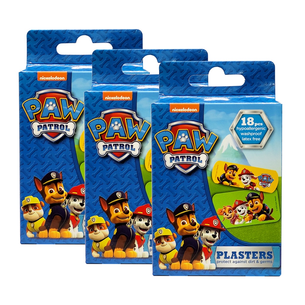 [Bundle of 3] Paw Patrol Plasters -18 Pieces | Shopee Singapore