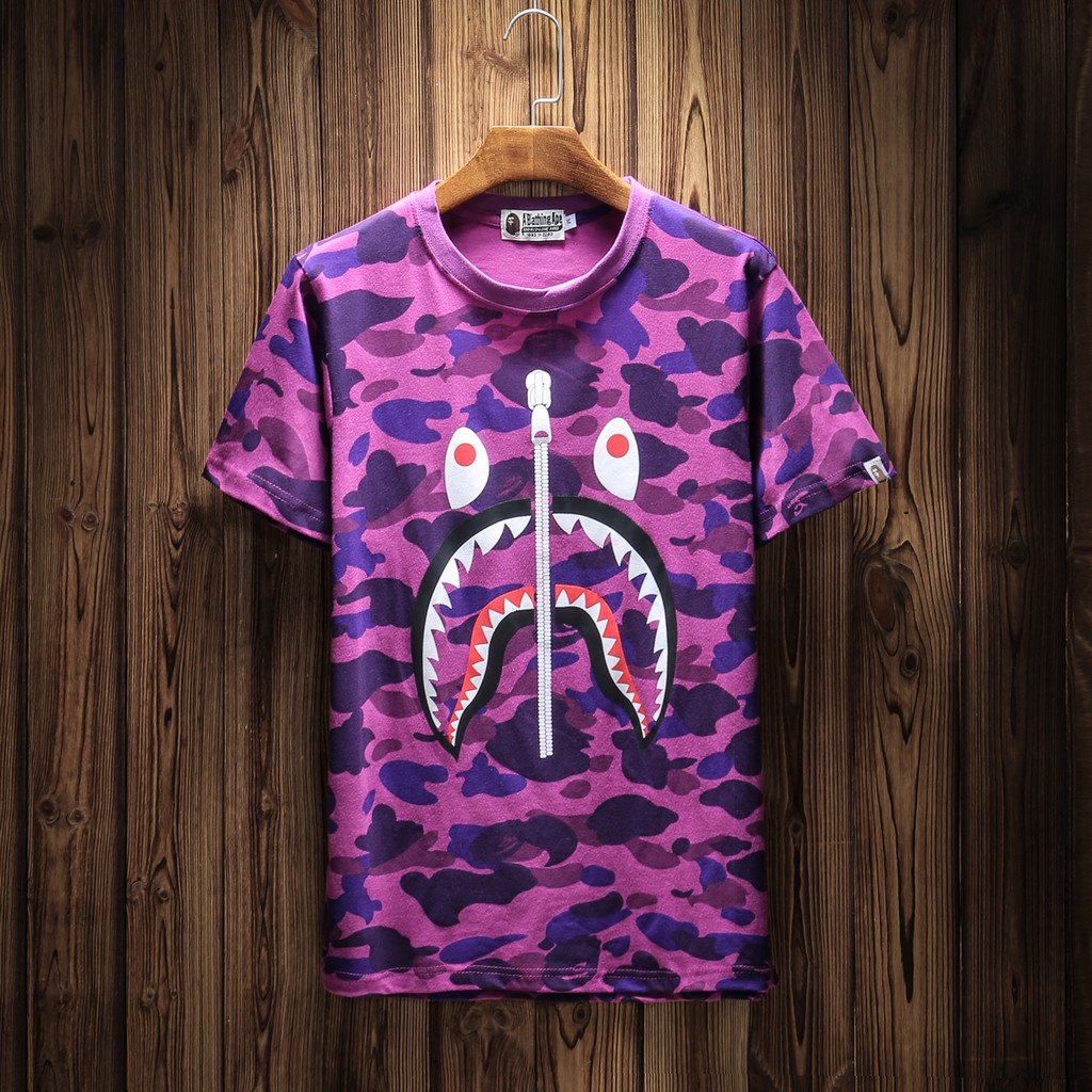 bape purple camo shirt