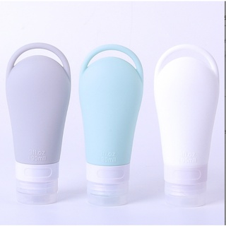 ”SG SELLER” Silicone Travel Bottles Leak Proof Squeezable Travel Tubes Set with Keychain Refillable Containers