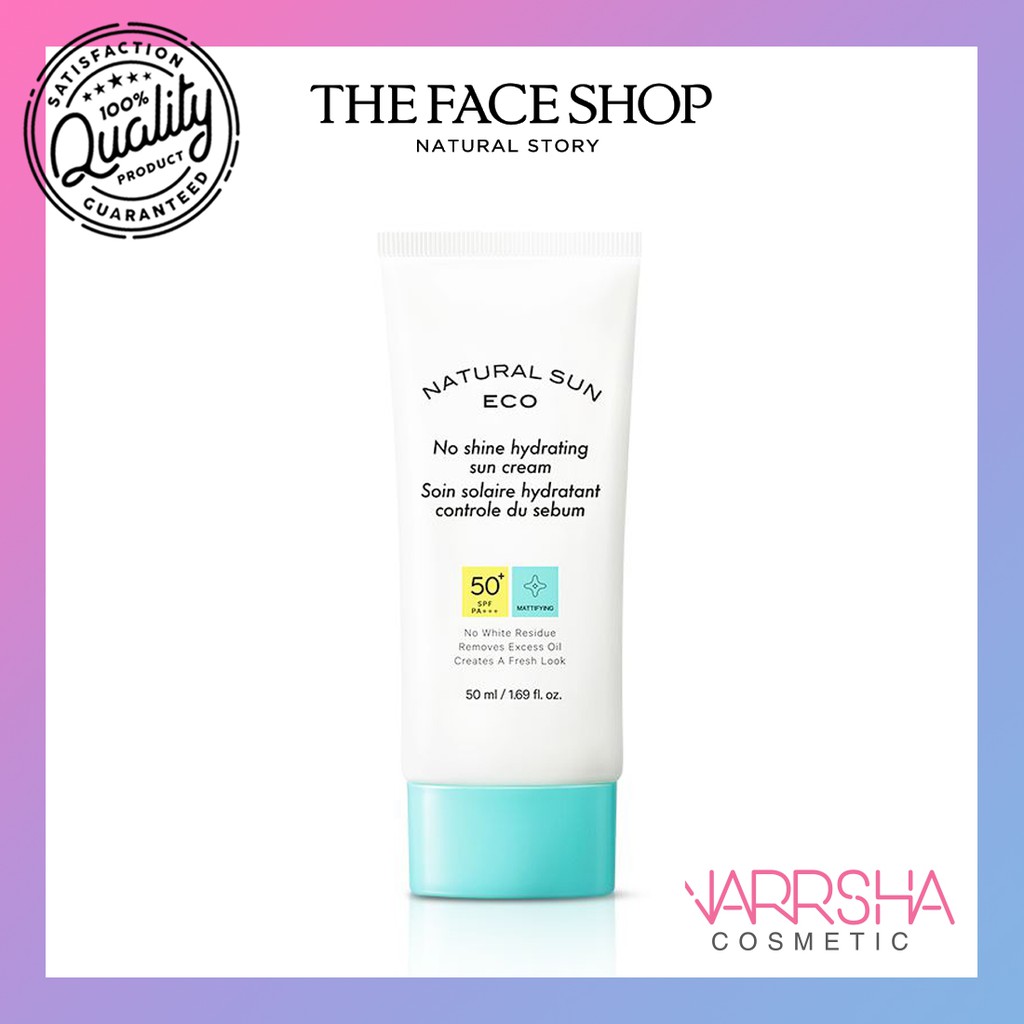 the face shop natural sun eco no shine hydrating sun cream