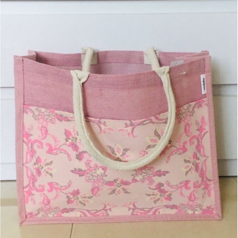 Shopping Bag Naelofar yara jute bag(32cm x42cm) | Shopee Singapore