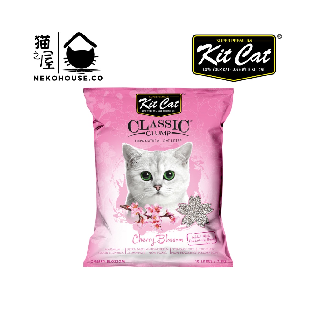 Kit Cat Cat Litter Classic Clumping (Sakura/ Cherry Blossom) Shopee