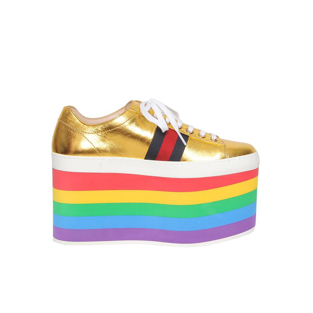 gucci rainbow platform sneakers