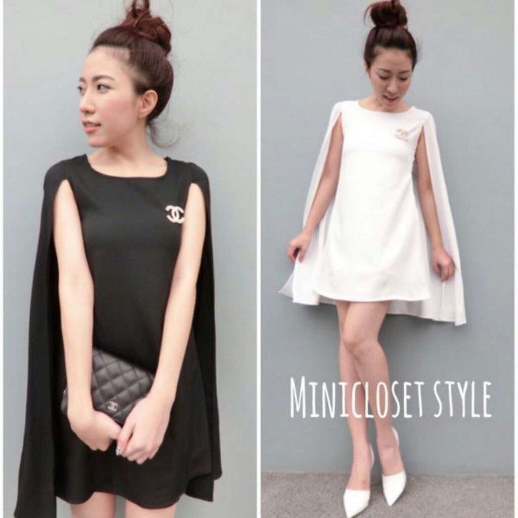 dress with shawl attached