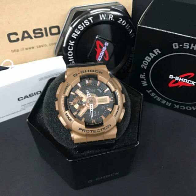 g shock bronze and black
