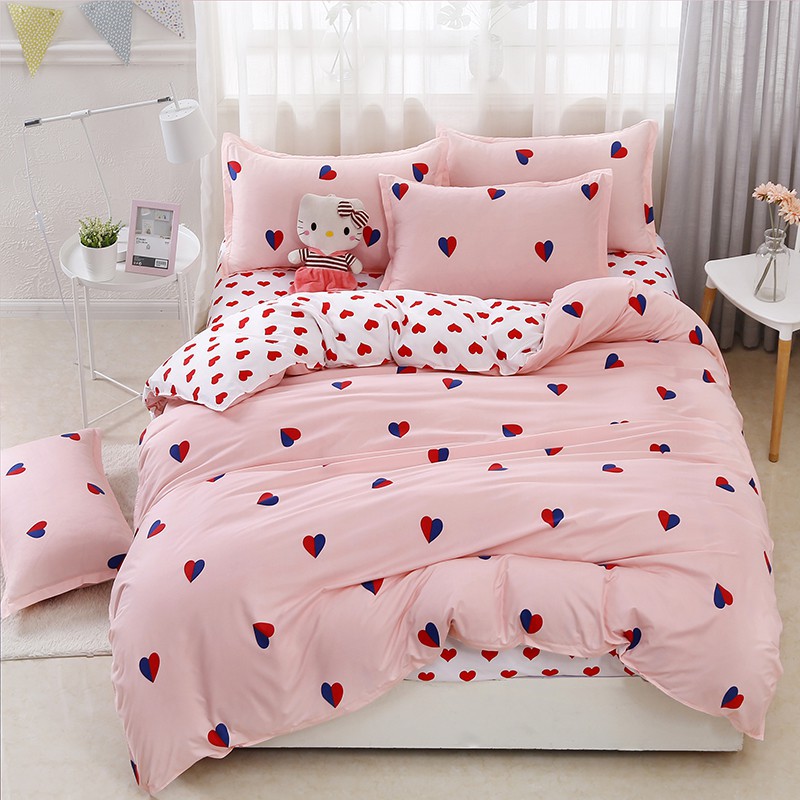 Polyester Zip Open Quilt Duvet Cover Flatsheet Pillowcase Bedding