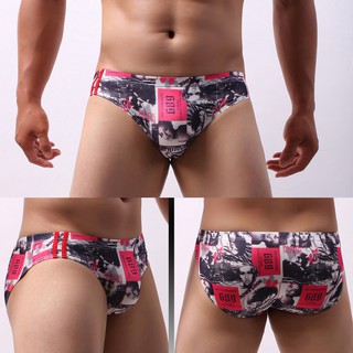 Image of thu nhỏ Fashion Men's Underwear Breathable Mesh Printed Brief Underpants Briefs #0
