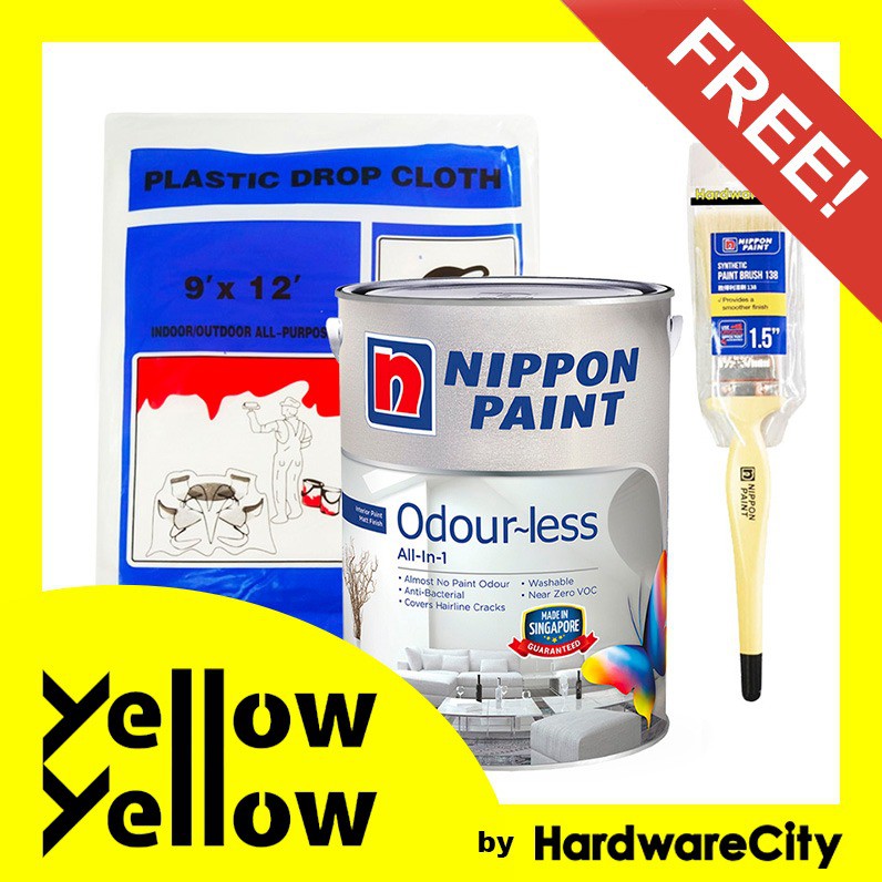 [FREE PAINT SET] Nippon Paint Odourless Allin1 (ODOURLESS SET