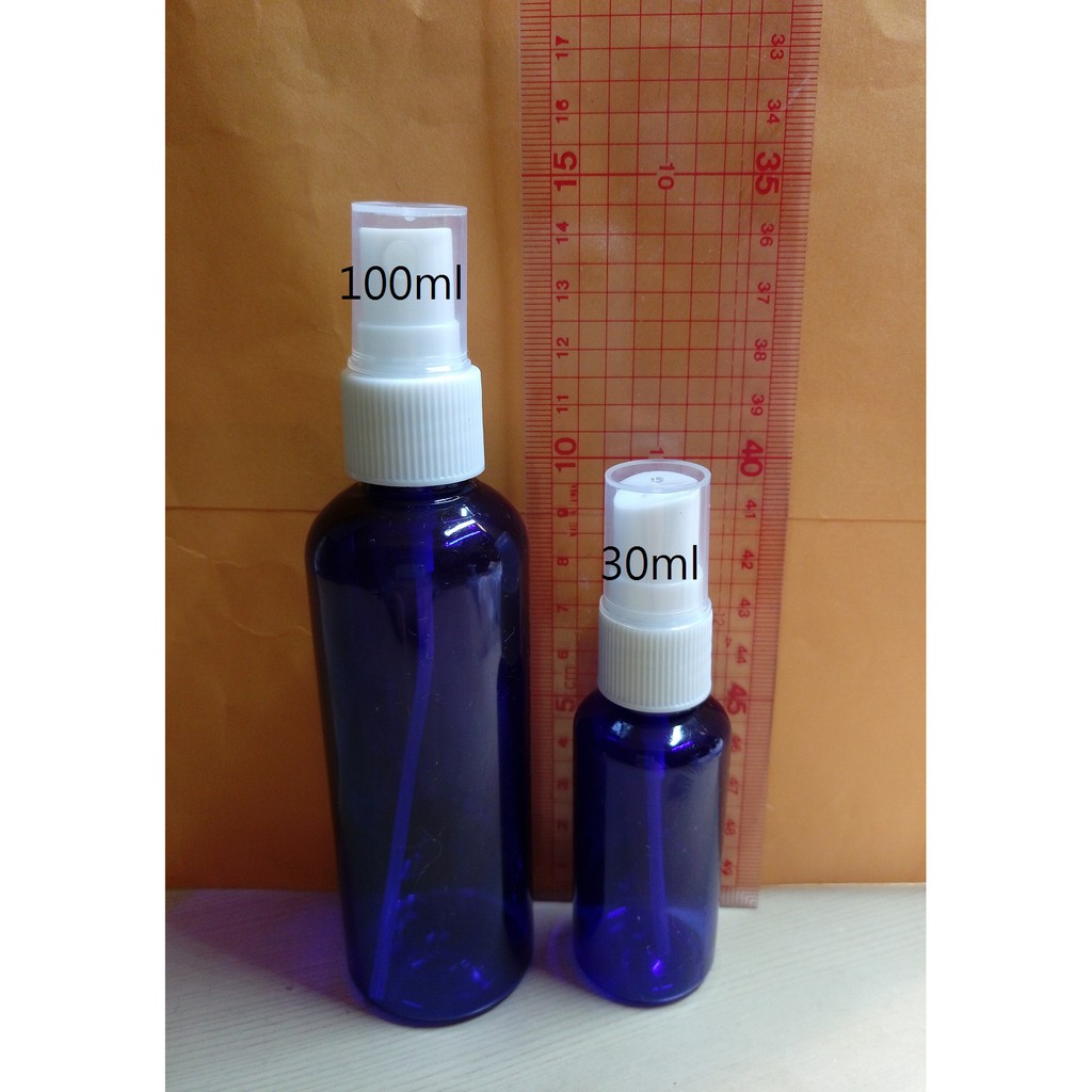 [Ready Stock] 30ml, 100ml Can Contain ASEA Water Alcohol Disinfectant Opaque Blue Spray Bottle Plastic Bottle.spray Sub-Bottling