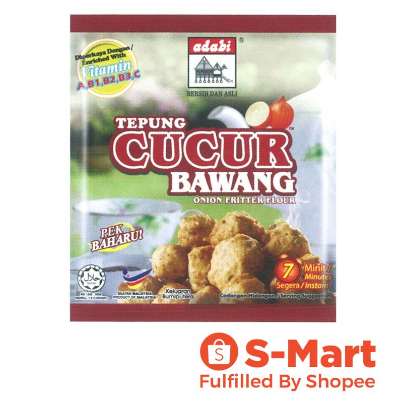 Adabi Onion Fritter Flour (Tepung Cucur Bawang) 200g (Halal) | Shopee ...