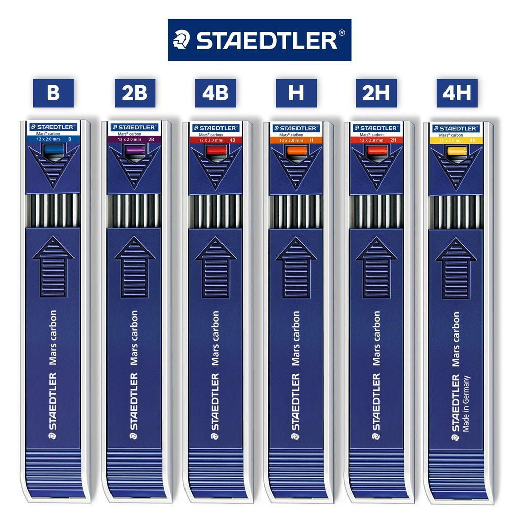 HB Box of 12 Staedtler 2mm Clutch Pencil Leads 