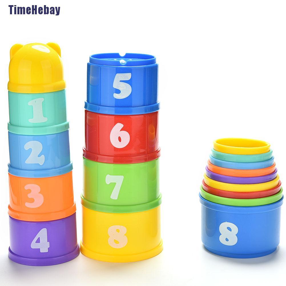 rainbow stacking cups