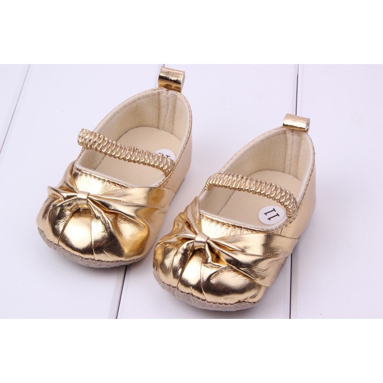 gold baby shoes size 4