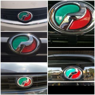 Perodua Alza Axia Viva Bezza Myvi Red & Green Logo Sticker 