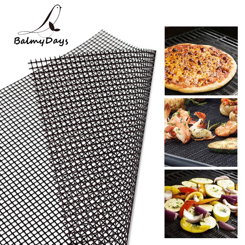 Bbq Grill Mat Reusable Barbecue Mesh Grill Mat Non Stick Teflon