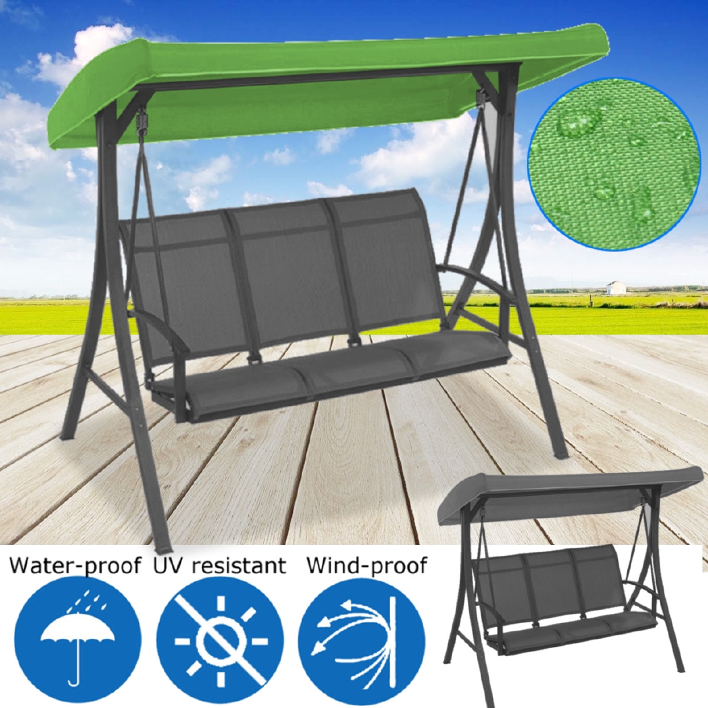 3 Seater Waterproof Garden Swing Chair Spare Canopy Patio Cover 75