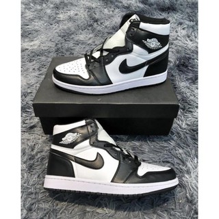Jordan 1 Sneakers With High Tube In White And Black Unisex Hot Trend 2021