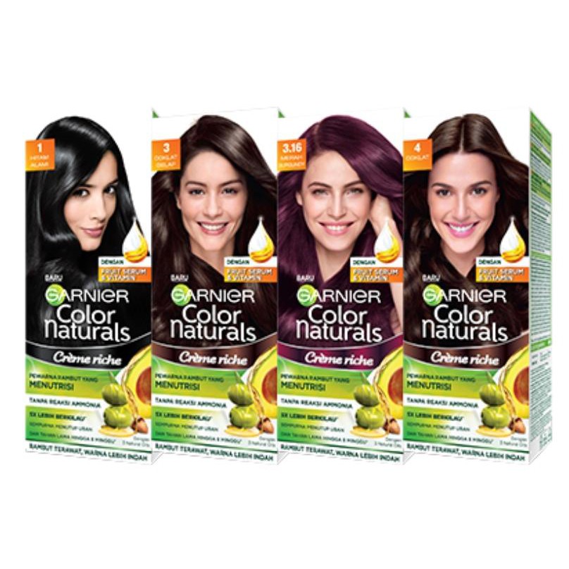 garnier hair color naturals creme riche dye 50ml (halal) | Shopee Singapore