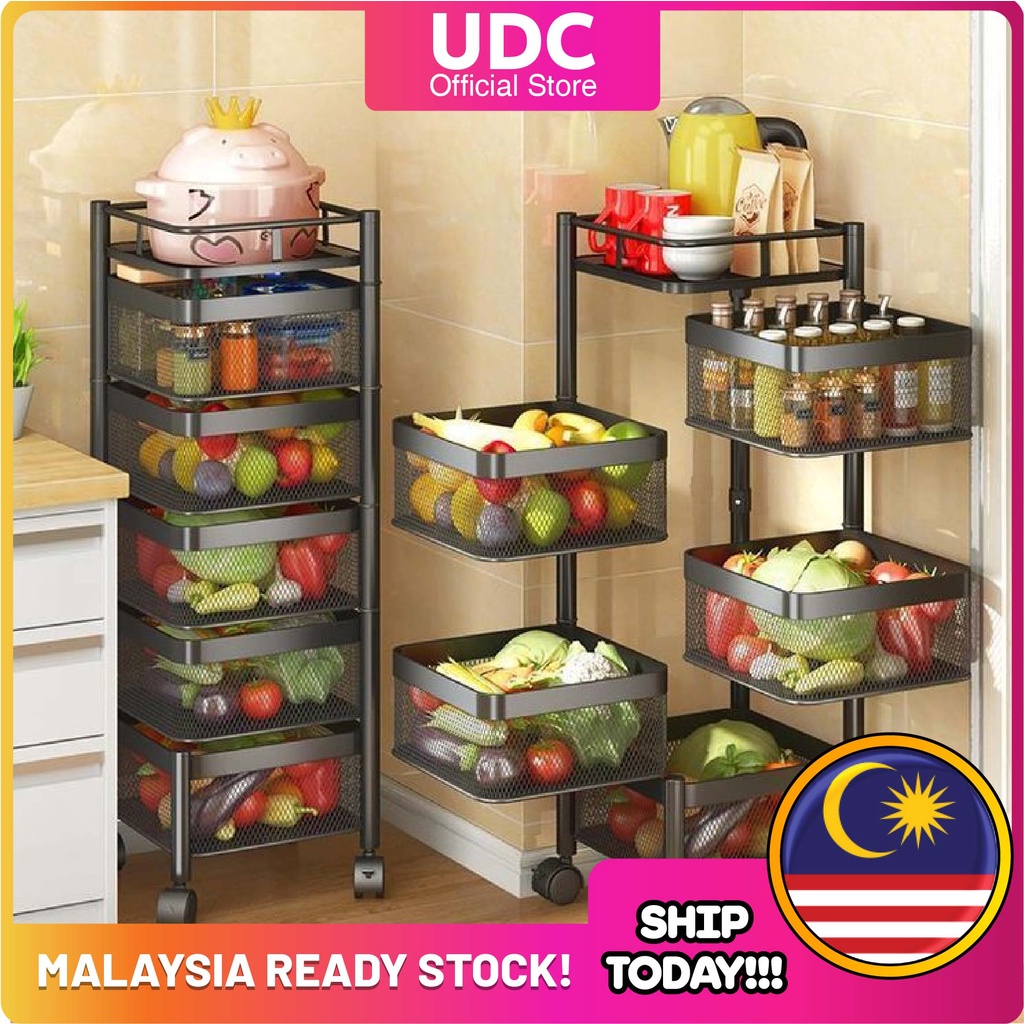 UDC Trolley Onion Rack Vegetable Spice Rack Storage Organizer Kitchen